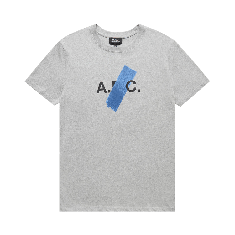A.P.C. Shiba Painted Logo Tee "Heathered Light Grey"
