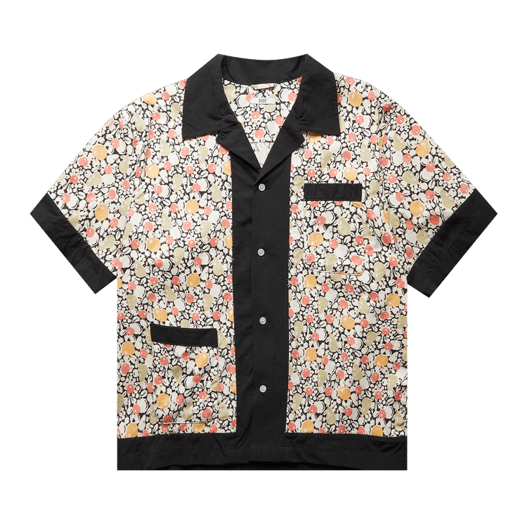 Bode Pomme Fruit Short-Sleeve Shirt "Black/Multicolor"