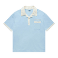 Bode Poetry Team Short-Sleeve Shirt "Blue/Cream"