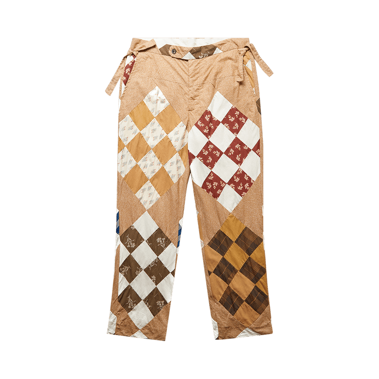 Bode Pony Calico Quilt Pants "Brown/Multicolor"