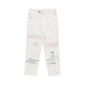 Bode Embroidered Cropped Pants "White"