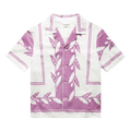 Bode Inverse Acorn Short-Sleeve Shirt "Purple/White"