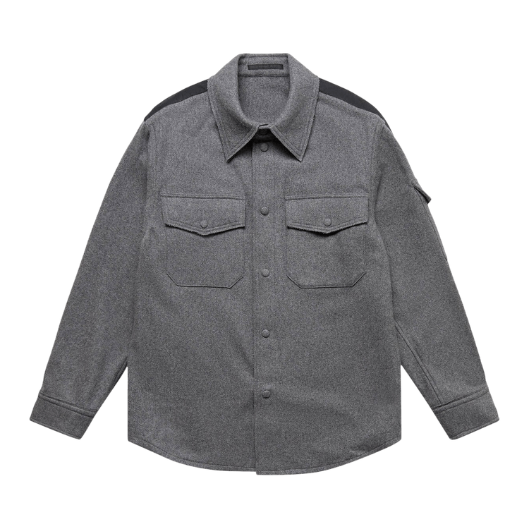 Helmut Lang Button Up Long-Sleeve Shirt "Grey Melange"