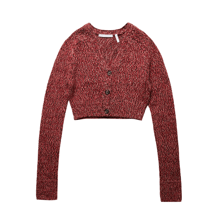 Helmut Lang Shrunken Cardigan "Raspberry Mouline"