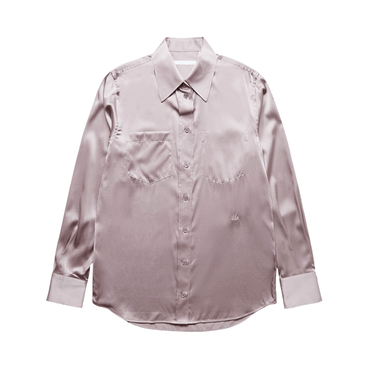 Helmut Lang Silk Long-Sleeve Shirt "Wisteria"