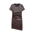 Helmut Lang Twist Short-Sleeve Mini Dress "Wine"