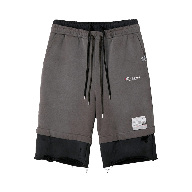 Maison Mihara Yasuhiro Distressed Layered Shorts "Black"