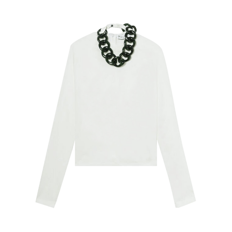 JW Anderson Chain Link Cold Shoulder Top "White"