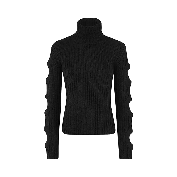 JW Anderson Cut Out Sleeve Turtleneck Jumper "Black"