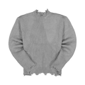 C2H4 Arc Sculpture Knit Sweater "Snowflake Grey"
