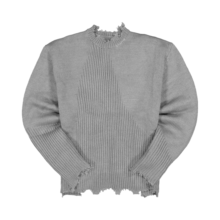C2H4 Arc Sculpture Knit Sweater "Snowflake Grey"