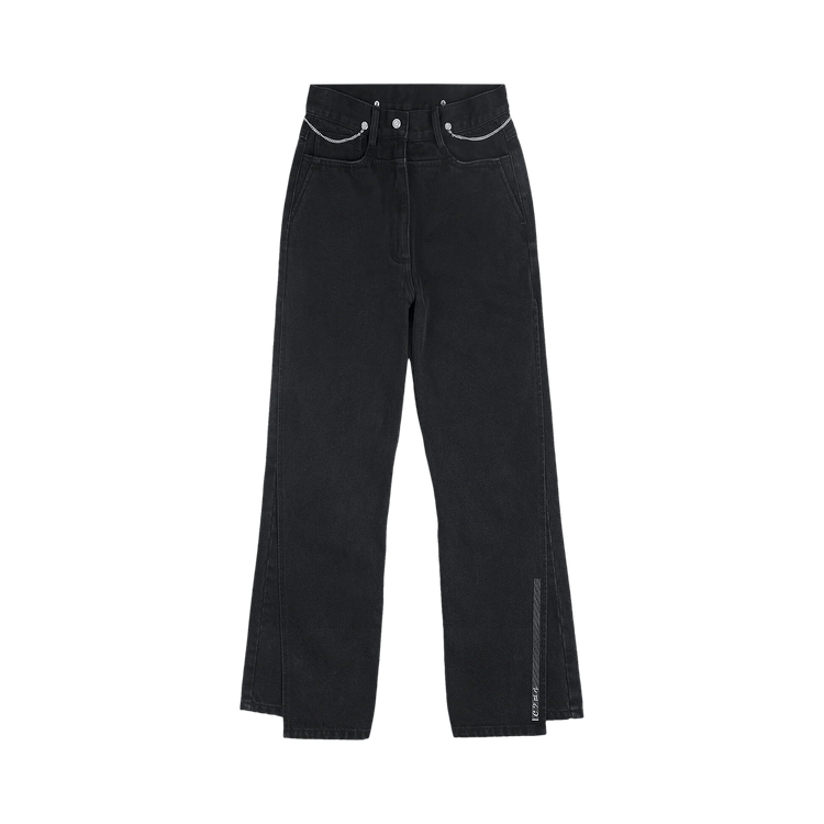C2H4 Wide Layered Swing Jeans "Dark Grey"