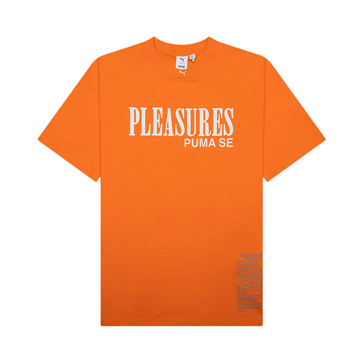 Puma x Pleasures Typo Tee "Orange Glo"