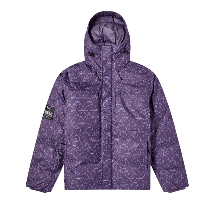 Puma x Pleasures Puffer Jacket "Purple/Charcoal"