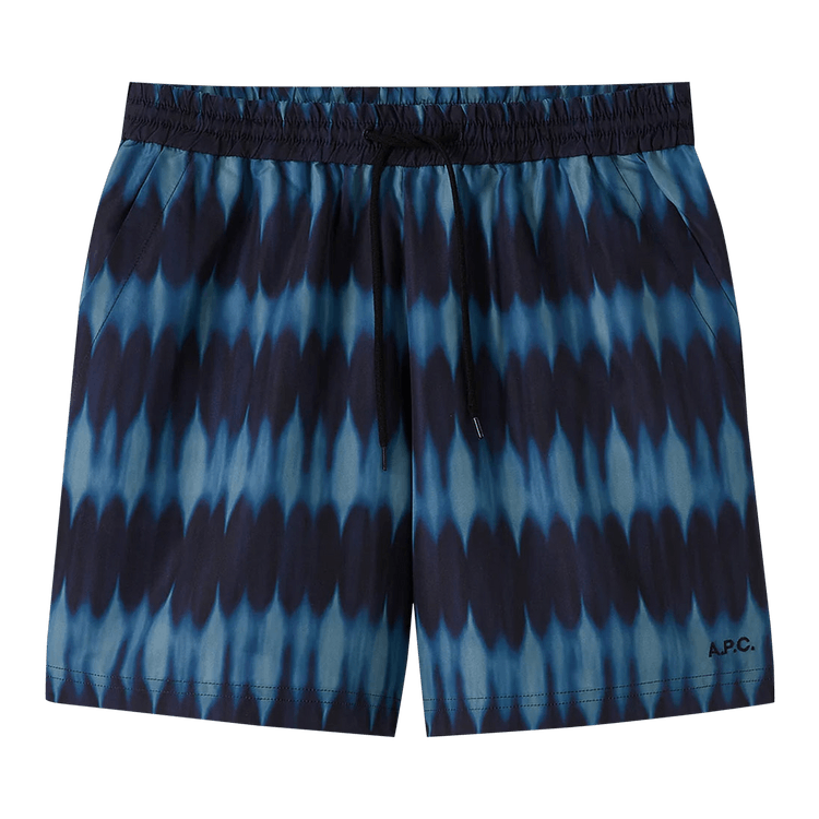 A.P.C. Bobby Tie Dye Swim Shorts "Navy"