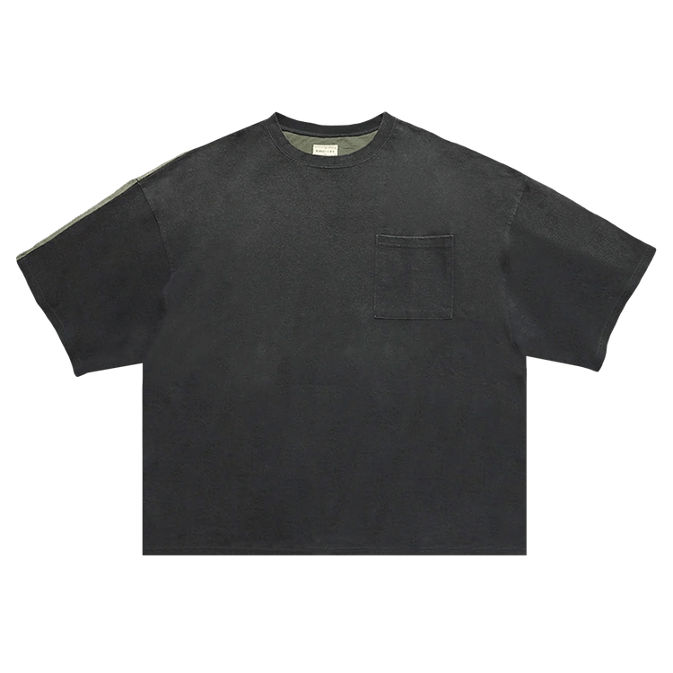 Kapital Jersey 2Tones Big Pocket T-Shirt (Bone) "Black/Khaki"