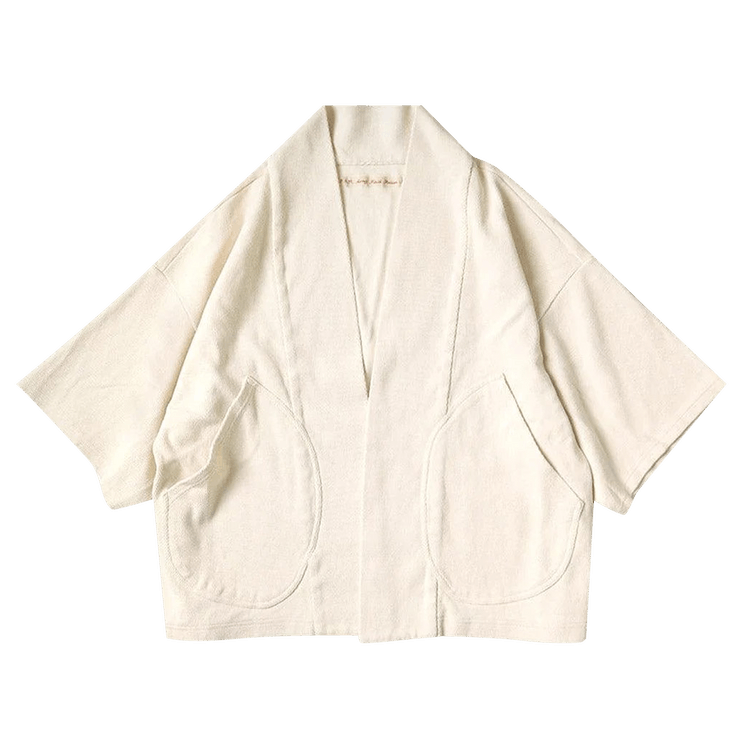 Kapital Heavy Waffle Knit Baja Samu Cardigan "Ecru"