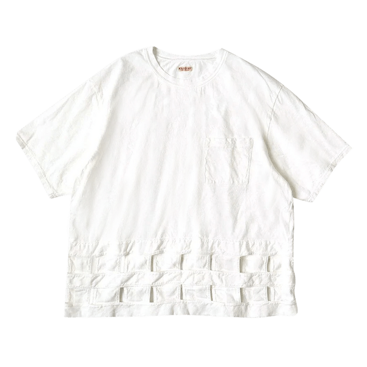Kapital 20 / -Jersey Windowpane T-Shirt "White"