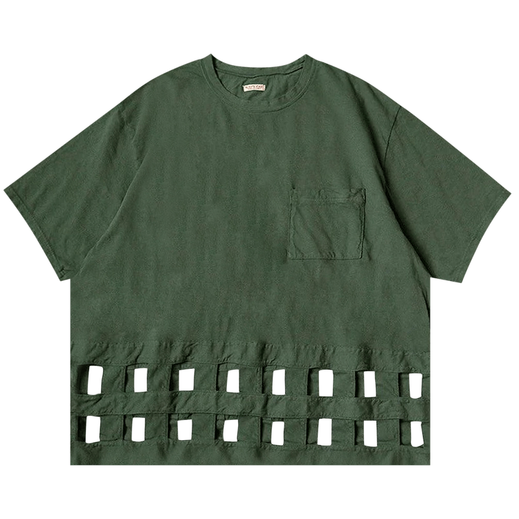 Kapital 20 / -Jersey Windowpane T-Shirt "Green"