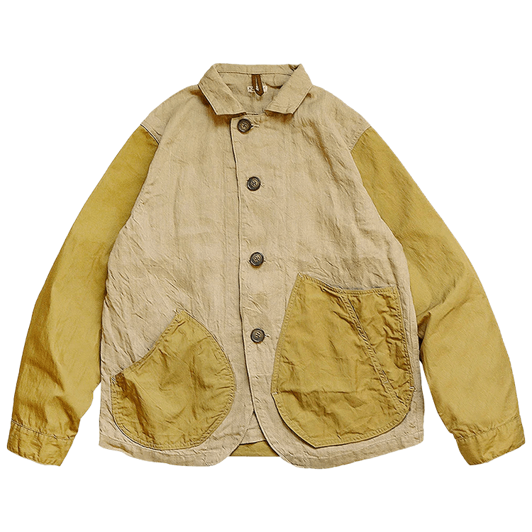Kapital Linen Chino Cloth X Gabardine Ringoman Coverall "Beige"