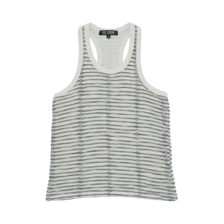 Vintage Raf Simons Textured Tank Top "White"