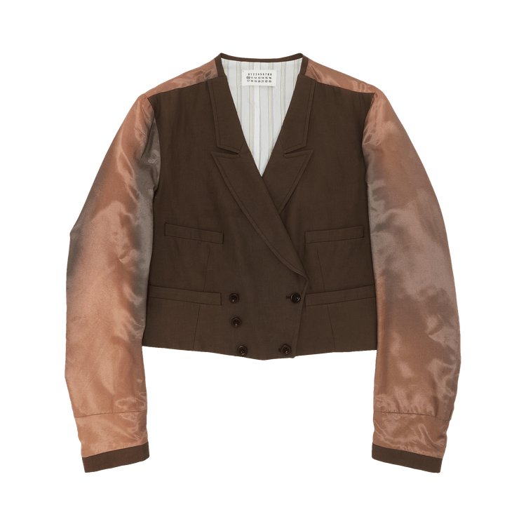 Vintage Maison Margiela Short Double Breasted Blazer "Brown"