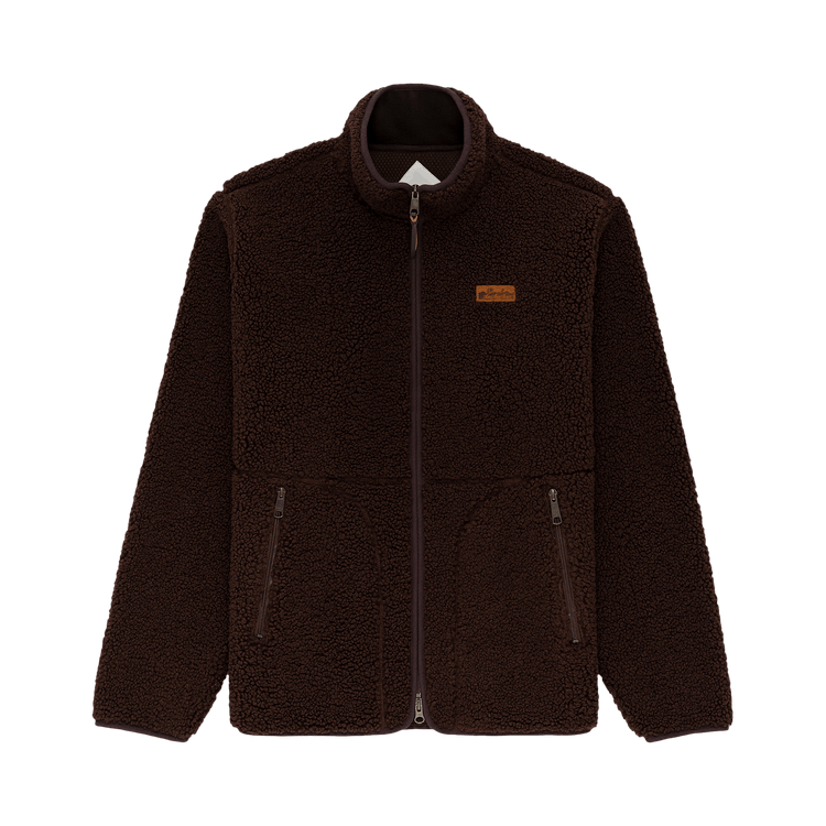 Aimé Leon Dore Full-Zip Deep Pile Fleece Jacket "Hot Fudge"