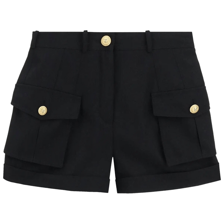 Balmain Grain De Poudre Cargo Shorts "Black"