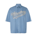 Valentino Patch Maxi Logo Short-Sleeve Shirt "Blue"