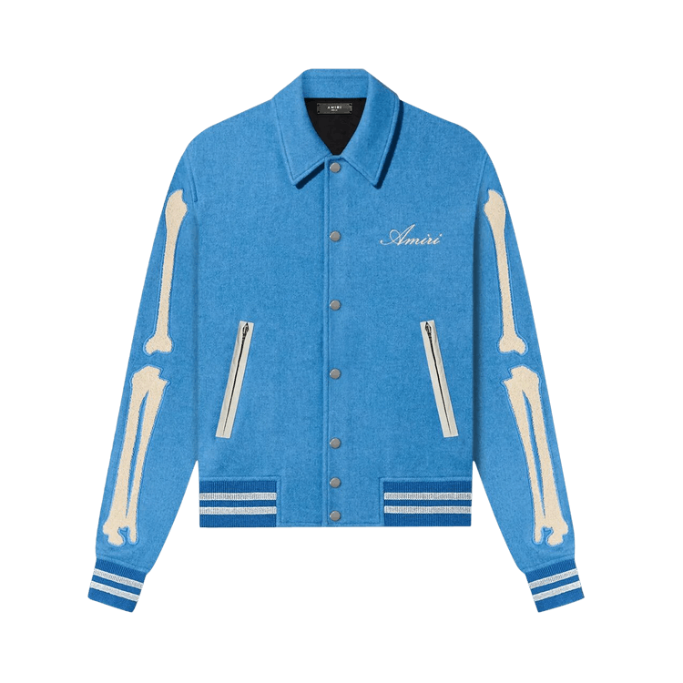 Amiri Bones Varsity Jacket "Blue"