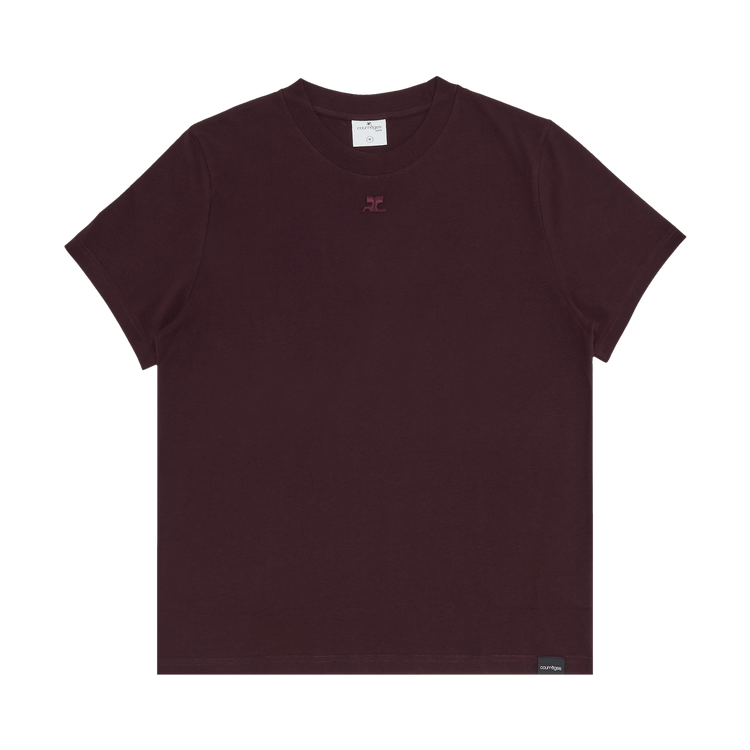 Courrèges AC Straight T-Shirt "Burgundy"