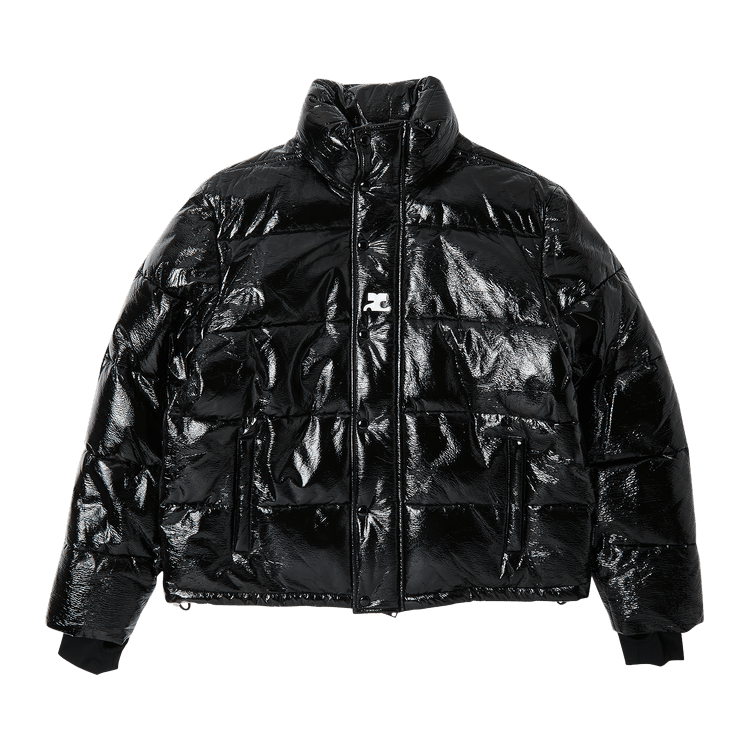 Courrèges Vinyl Puffer Jacket "Black"