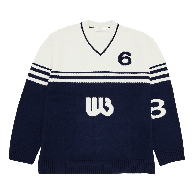Wales Bonner Motif Jumper "Ivory/Navy"