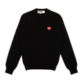 Comme des Garçons Heart V-Neck Sweater "Black"