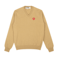 Comme des Garçons Heart V-Neck Sweater "Brown"