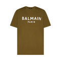 Balmain Printed T-Shirt "Khaki/White"