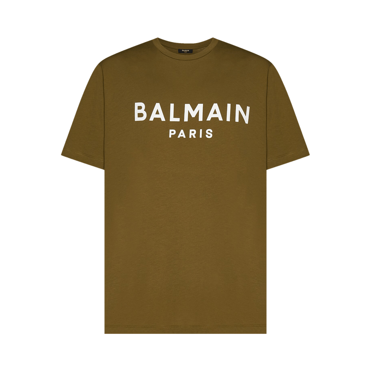 Balmain Printed T-Shirt "Khaki/White"