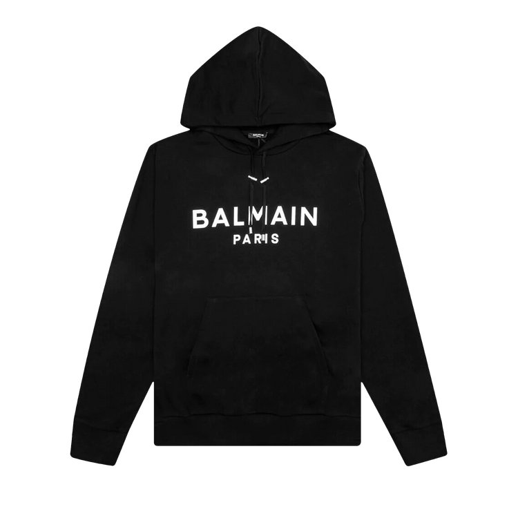 Balmain Printed Hoodie "Black/White"