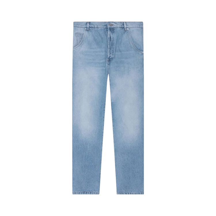 Balmain Straight Monogram Denim Pants "Blue"