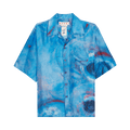 Marni Haboutai Silk Bowling Shirt "Cobalt"