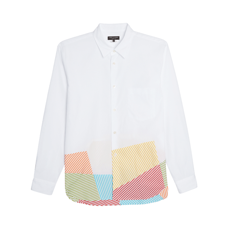 Comme des Garçons Homme Plus Broad Stripe Patch Shirt "White/Multicolor"
