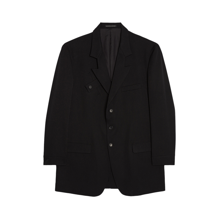 Yohji Yamamoto Pour Homme Changing Peak Gabardine Jacket "Black"
