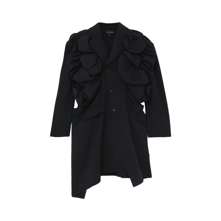 Comme des Garçons Asymmetrical Ruched Jacket "Black"