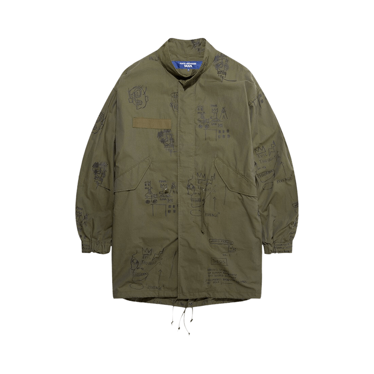 Junya Watanabe Jean Michel Basquiat M65 Fishtail Parka "Military Green"