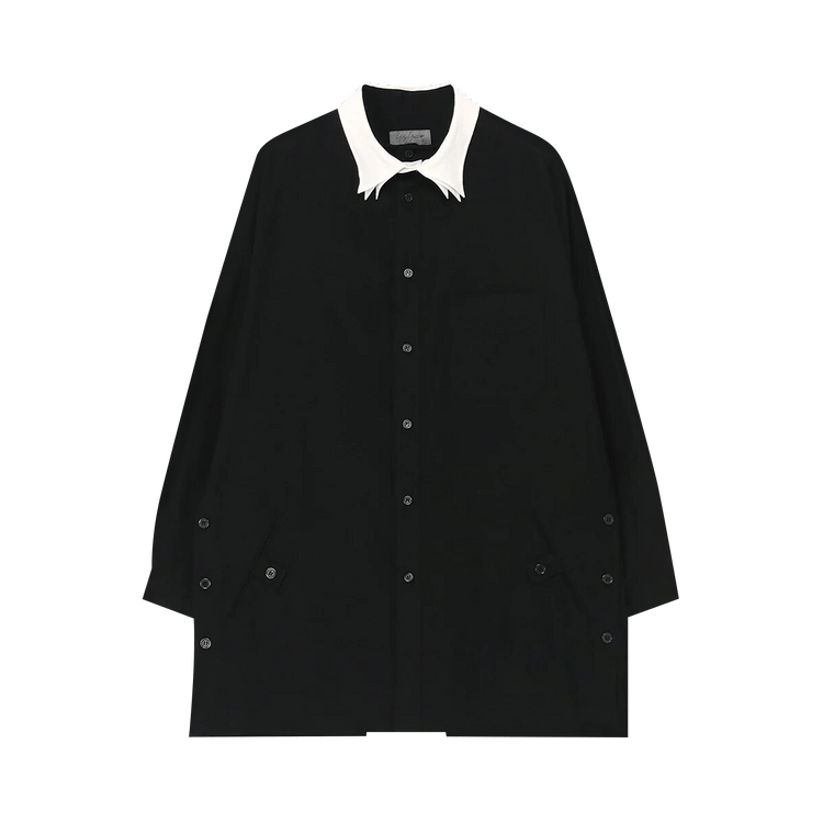 Yohji Yamamoto Pour Homme Tab Spare Collar Shirt "Black"