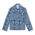 BLUEMARBLE Folk Checkerboard Print Overshirt "Blue"
