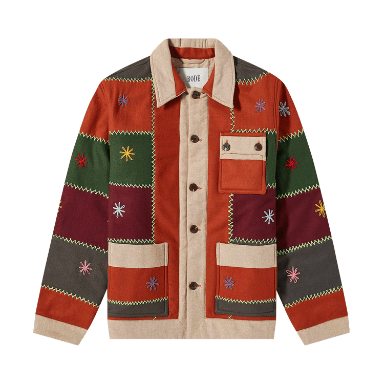 Bode Embroidered Autumn Quilt Jacket "Multicolor"