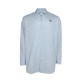 Fred Perry x Raf Simons Embroidered Oversized Shirt "Lapis"