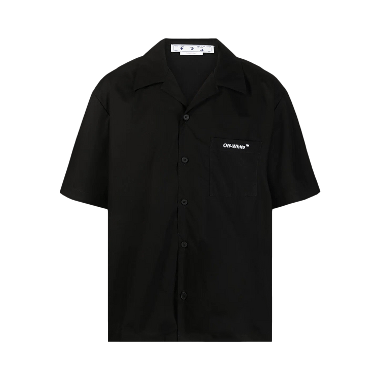 Off-White Arrow Outline Pajama Short-Sleeve Shirt "Black/White"