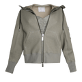 Sacai Nylon Twill X Sponge Sweat Hoodie "Khaki/Beige"